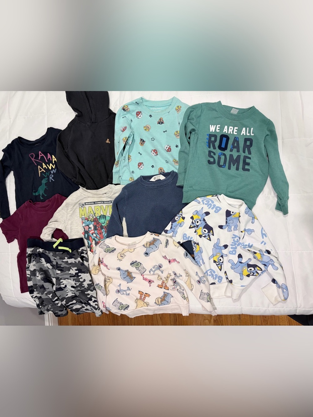 Toddler Boys Clothing Bundle Size 3T – H&M, Bluey, Marvel & More